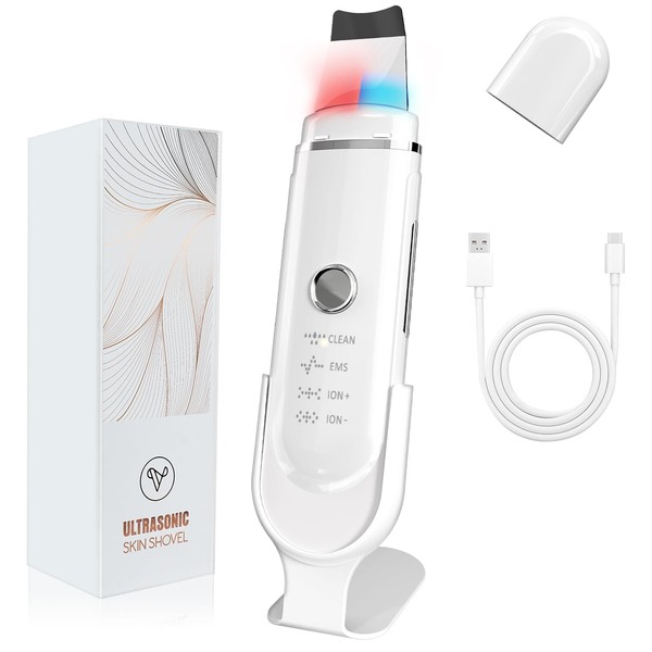 Skin Scrubber Ultrasound, Yeerain Pore Cleanser Face with 4 Modes