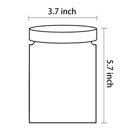 TOSSOW Vintage Glass Storage Jar, 24oz Food Containers with Wooden Lid,1Pack Stars Embossed Canister, Airtight Glass Jars for Candy, Cookie, Sugar, Nuts, Coffee bean (Stars+Square)