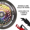 120mm Honeycore Wheels - Black/Rocket Fuel