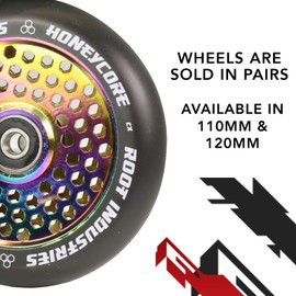 120mm Honeycore Wheels - Black/Rocket Fuel