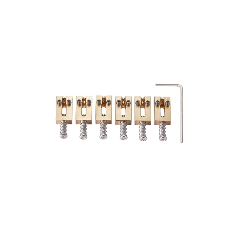 Dopro Solid Brass Guitar Roller Bridge Saddles Tremolo Bridge Roller
