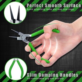 SPEEDWOX Round Pincers, Round Pliers, Ultra Fine Point, Miniature Radio Pliers, Loop Pliers, Wire Loop Pliers, 4.8 inches (122 mm), Micro Rounding Processing, Pin Bending, Long Usage, Lightweight, Small, For Crafts, Precision Work, Beads, Accessories, Cr