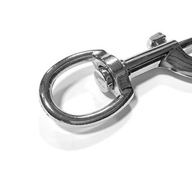 2pc ALAZCO Superior Quality 3.5'' Inch by 1/2-Inch 70 Lbs Round Steel Swivel Eye Bolt Snap Hook Multipurpose Pet Leash Flag Pole Key Chain Clothlines Tarp Cover - Nickel Plated