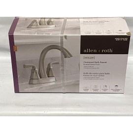 allen + roth Mullen Brushed Nickel 2 Handle 4" Centerset Bathroom Faucet