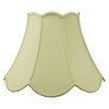 9x18x13 Scalloped Bell Lampshade Eggshell with Brass Spider fitter -