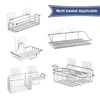 8 Pack Shower Caddy Adhesive Hooks Replacement, Strong sticker Single