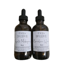 4oz Diffuser Oil (Glass bottle w/ dropper):_Mahogany Coconut