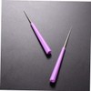 TEHAUX 6pcs Bead Hole Reamer Violet Bead Expander Tools for