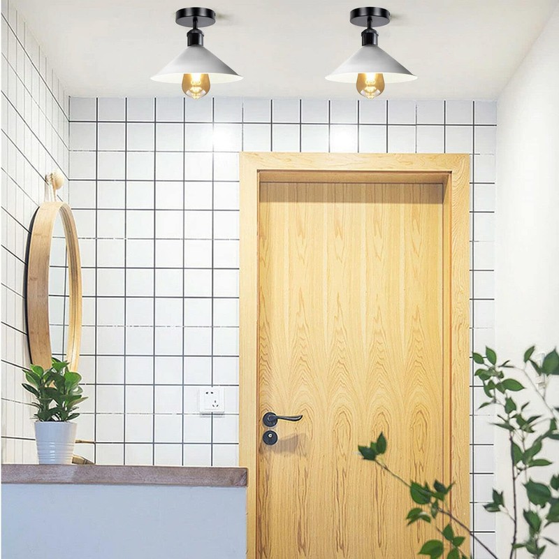 LEDSone Modern Industrial Metal Easy Fit Cone Shape Pendant Ceiling