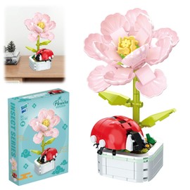 ARONRAVE Flower Building Blocks Set, Clamping Blocks, Mini Blocks, Artificial Plants Set with Flowers, Building Toy Sets, Building Blocks, Flower Bricks, Botanical Collection, Building Blocks, Toy,