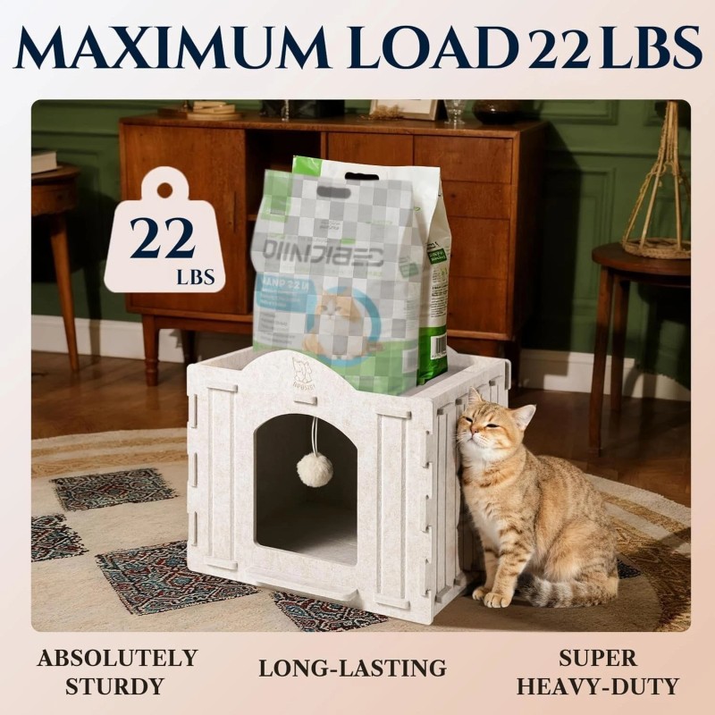 Apasiri Indoor Cat House Scratch-Resist