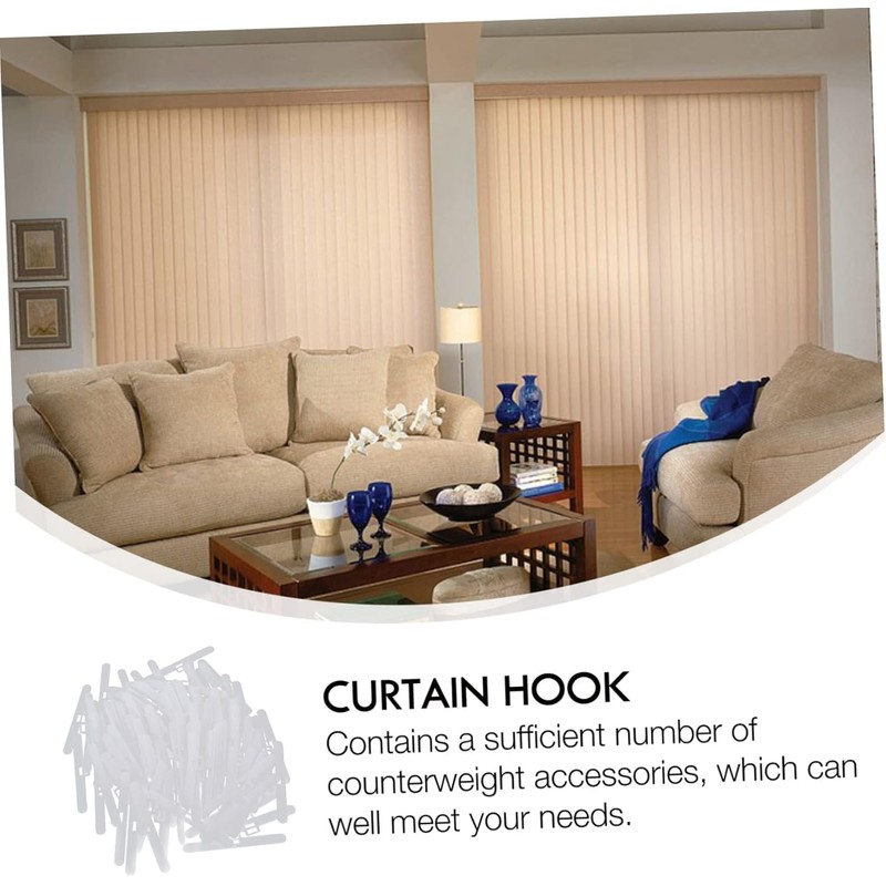 BEANPRECOY Vertical Blind Clips Top Hangers 20 Pack - Double