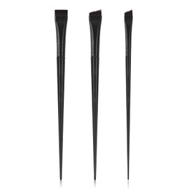 3Pcs Angled Eyeliner Brush Set Eye Liner Brush Angled & Flat Thin Brow Brush Eye Makeup Brushes for Eyeshadow, Eyebrow, Concealer