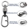 9KM DWLIFE Ball Bearing Swivel with Oval Split Rings -