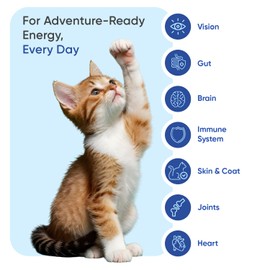 Multivitamins and Minerals for Cats - 365 Chicken-Flavoured Tablets - With 18 Vitamins & Minerals - Supports Natural Immunity - Easy to Crush Tablets - Suitable for Cats of All Breeds