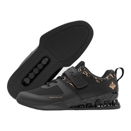 MANUEKLEAR Strong Anti-Slip Deadlift Lifting Squat Shoes for Men, Professional Training Weightlifting Shoes for Men and Women with Rubber Non-Slip Sole Obsidian Black