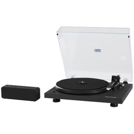 Crosley C-Series Bundle Belt-Drive Bluetooth Turntable Record Player with S-300 Speaker, Black