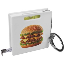 'Double Cheeseburger' Keyring Tape Measure/Spirit Level Tool (KM00041684)