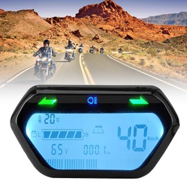 Indicador de velocidad de motocicleta Aramox, velocímetro universal de 48 V / 60 V, odómetro, tacómetro, pantalla LCD digital para motocicleta eléctrica
