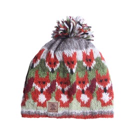 Pachamama Handknitted Medium 4-6 Cup 1.2L Wool Tea Cosy/Teapot Cover - Fox Pattern Insulated Handmade Fair Trade Multicoloured