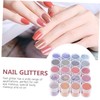 LALAFINA 20pcs Nail Art Sequins for Manicure Glitter Gradients for