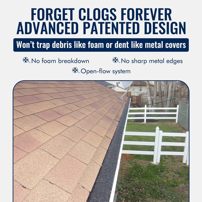 Flo-free Gutter Guard 6 Inch Best Leaf Protection Available 36