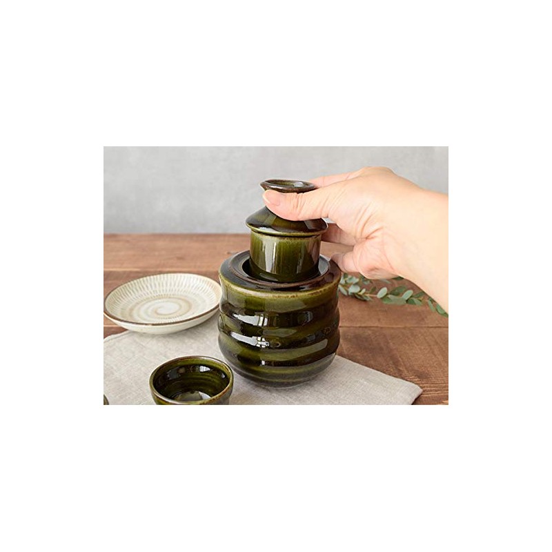 Tableware East Sake Set, Tokuri, Fresh Green, 5.3 fl oz