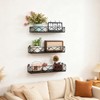 QUCHRYO Floating Shelves Set of 3,Wall Mounted Shelf with Metal