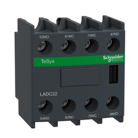 Schneider Electric LADC22 Tesys D Aux Contact Block 2 No + 2 NC, Screw Connection