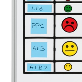 25 Rewritable Magnets 5 x 5 cm for Magnetic Boards, Fridges, Plan Boards and Whiteboards, Sticky Notes, Easy to Remove and Reusable, Also for Agile, Scrum, Kanban or Lean. (Blue)