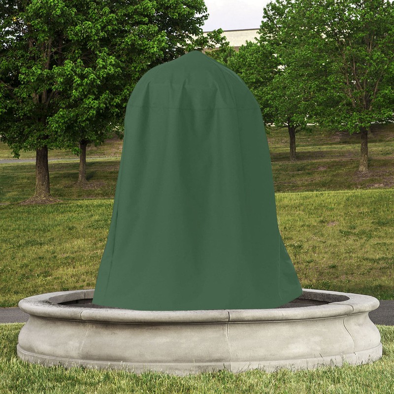 Garden Fountain Statue Protective Cover Silver Coated Oxford Cloth Waterproof
