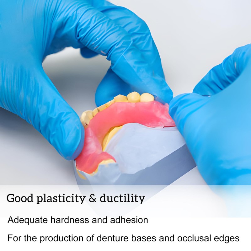 HARMONYDENT Dental Base Plate Wax 20pcs Red Denture Base Plate