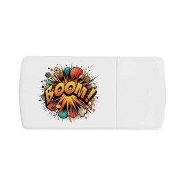 Azeeda 'Boom Comic Book Art' Pill Box with Tablet Splitter (PI00036859)