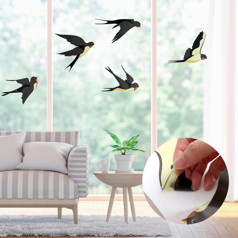 Wonvify Pack of 5 Anti-Collision Window Sticker Shape, Window Sticker
