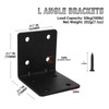 MOZCORN 4 Pack L Brackets for Wood Matte Black Strong