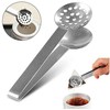 Mr. Gadget's Solutions Stainless Steel Teabag Tongs Squeezer Holder Herb