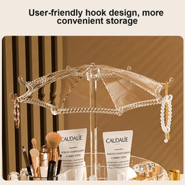 IVEOPPE Make Up Organiser - 360° Cosmetic Organiser, Skincare Organiser, Cosmetic Storage Box, Desktop for Dresser, Bathroom, Bedroom, Transparent Plastic Chest of Drawers