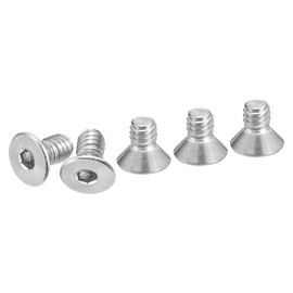 DTGN #8-32 x 1/4" Flat Head Socket Cap Screws, 50 Pack 304 Stainless Steel Hex Socket Flat Head Screws, Full Thread, Countersunk Bolts