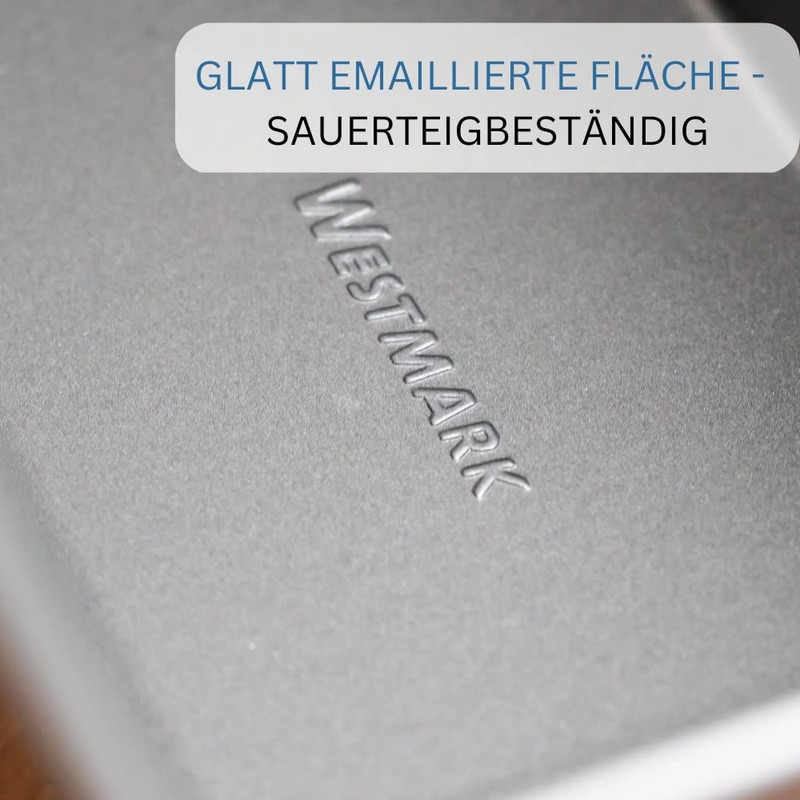 Westmark bread pan, enamel, 37 x 20 x 7 cm