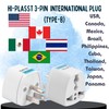 Canada Universal Travel Plug Adapter, 4 pc, UK India European
