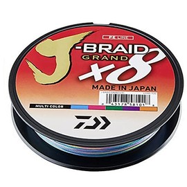 New Daiwa J-Braid Grand X8 35lb / 0.20mm dia / Multi Colour / 300m - JBG0.20-300MC
