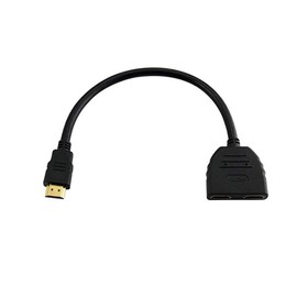 1 in 2 Out HDMI Male to Dual Female Splitter Converter Adapter A/V Cable 1080p (1 pcs)