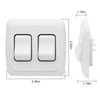 Double SPST On-Off Switch with Bezel, 12V Light Switch for