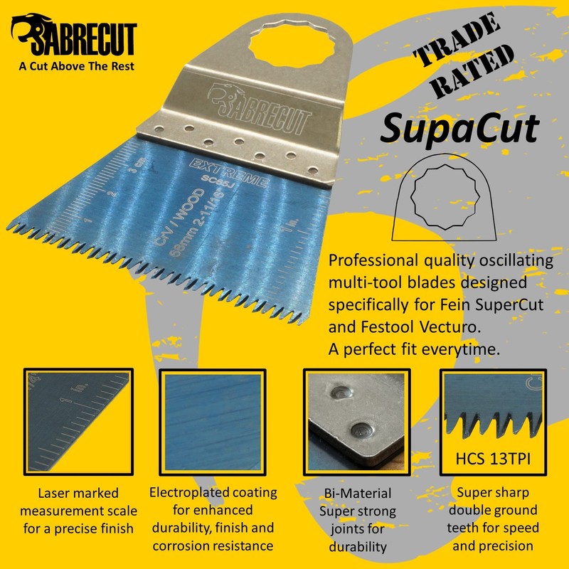 10 x SabreCut SC65J_10 65mm Japan Coarse Cut Blades Compatible