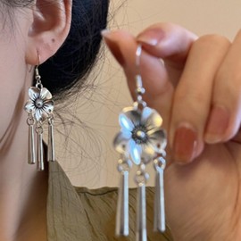 Stocking Stuffers Holiday Outfits for Women 2024 Tassel Earrings for Women Silver Boho Fringe Earrings Long Tassel Dangle Drop Earrings Wedding Party Jewelry Gifts