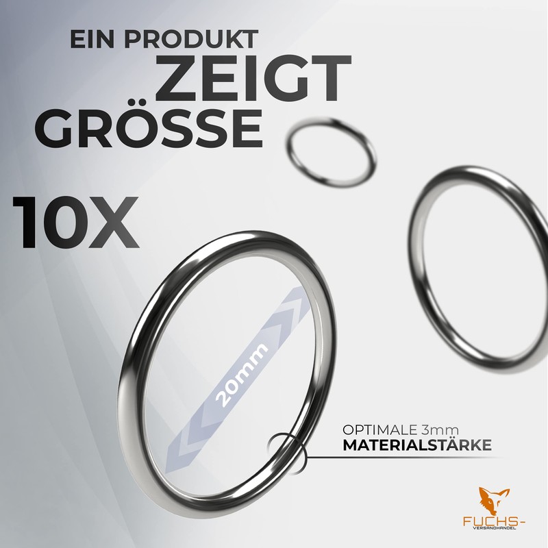Stainless Steel Rings | Selectable: 20 mm - 50 mm