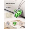 prino Love Heart Necklaces for Women,Silver Plated Pendant with Birthstone