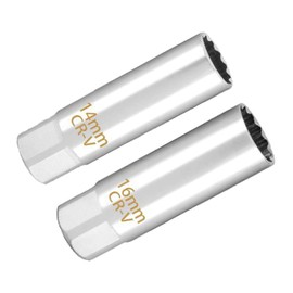 ZKTOOL 14mm & 16mm Spark Plug Wrench Spark Plug Socket 3/8" Drive 9.5mm 12 Corners (14mm & 16mm)