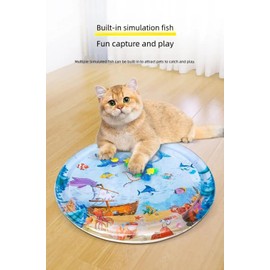 Linghe Water-Filled Cat Mat for Summer Cooling Pet Water Bed Cushion Ice Mat for Cats and Dogs Sleeping Mat Suitable for Small Dogs and Cats Pet Nest Cool (M)
