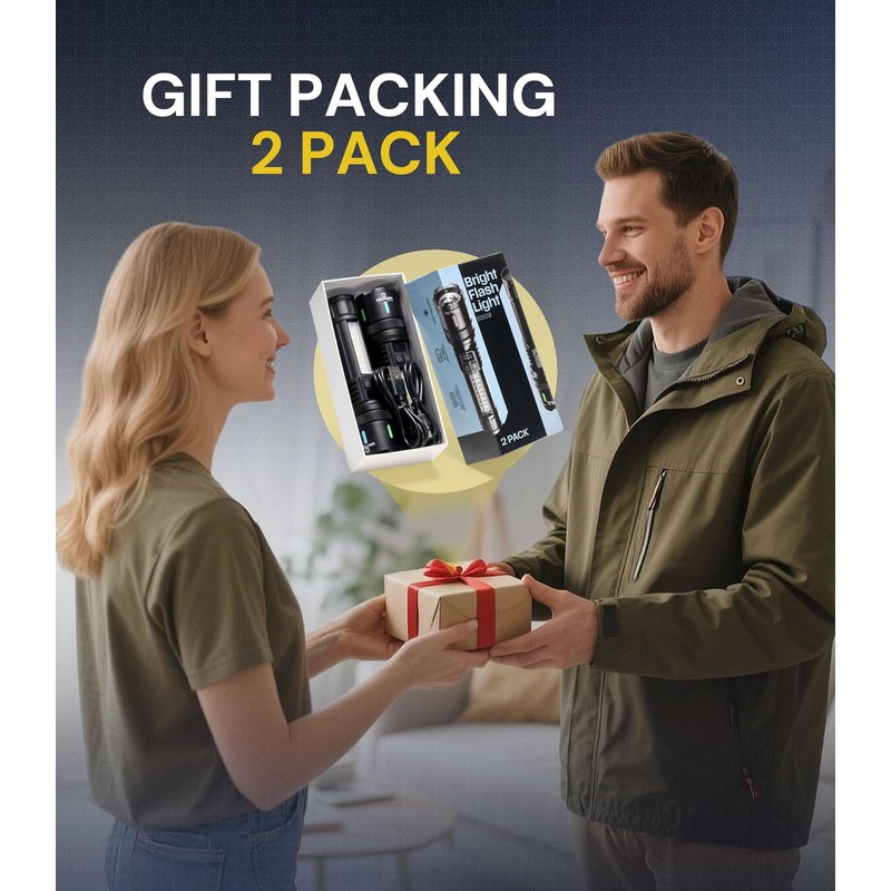 Esgreen LED Rechargeable Flashlights High Lumens 10000 2 Pack, Single